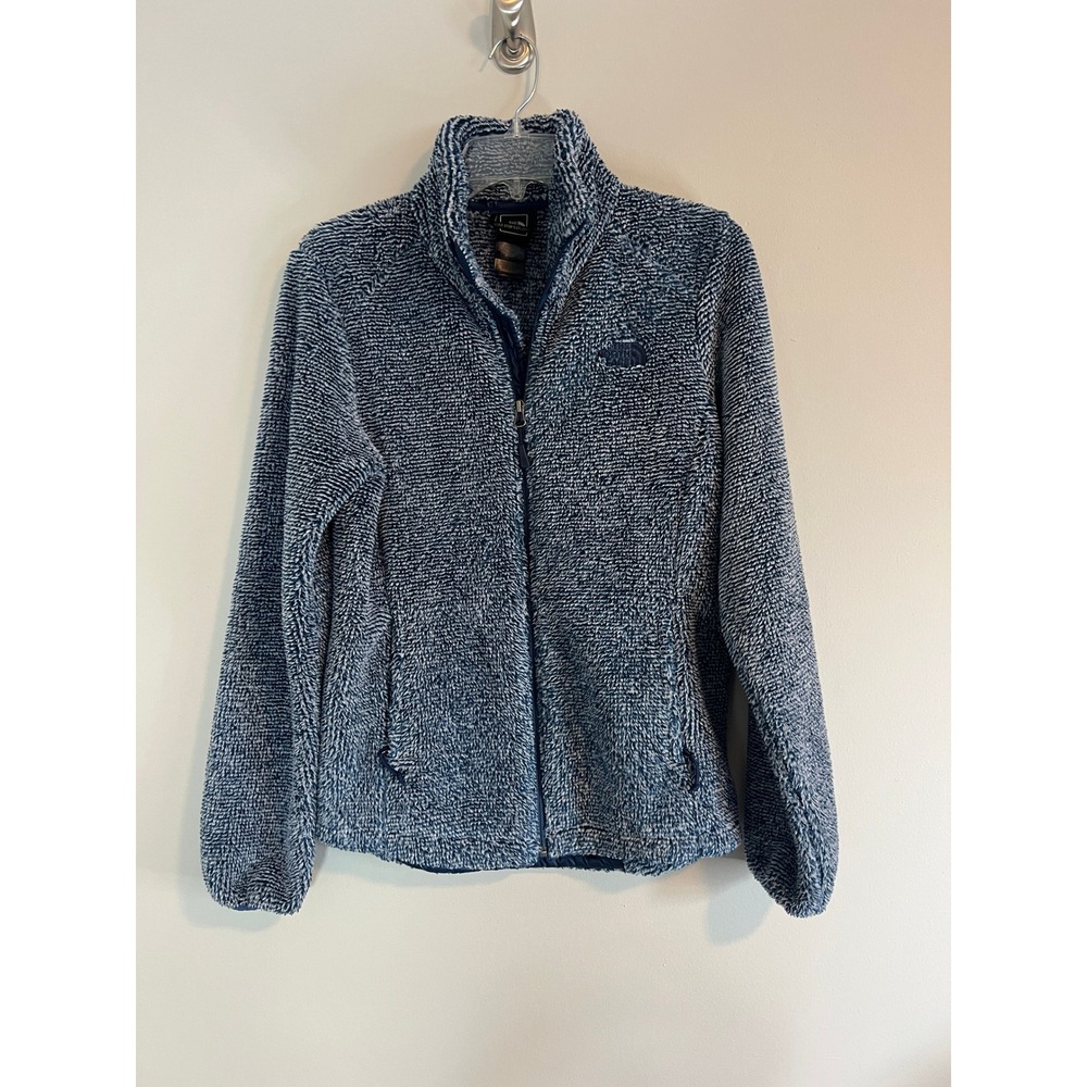 The North Face Osito Fleece Jacket Blue White Heather Full Zip Womens Small